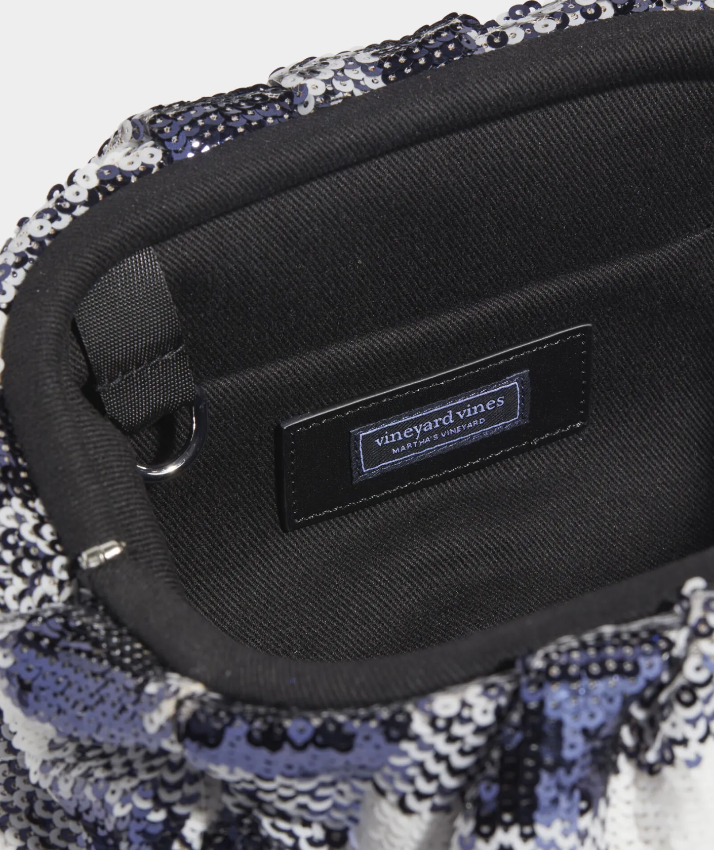 Bags & Totes<Vineyard Vines Sequin Metallic Clutch Silver Metallic