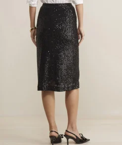 Dresses & Skirts<Vineyard Vines Sequin Midi Skirt Jet Black
