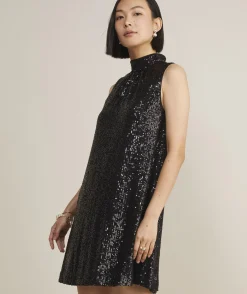 Dresses & Skirts<Vineyard Vines Sequin Swing Dress Jet Black