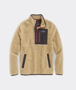 Quarter-Zips<Vineyard Vines Sherpa SuperShep™ Quarter-Zip Officer Khaki