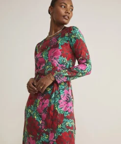 Dresses & Skirts<Vineyard Vines Silk Twill Maxi Dress Brush Floral - Green