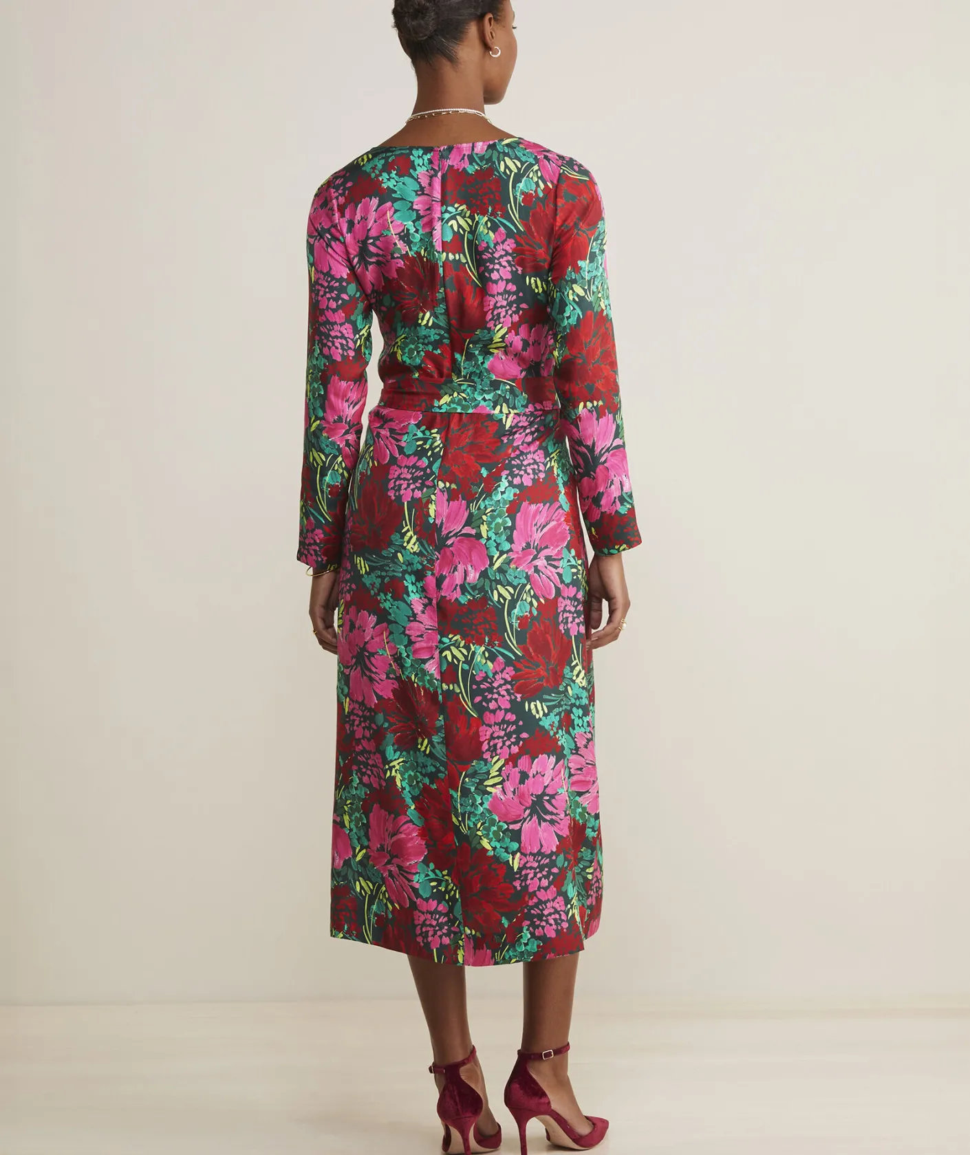 Dresses & Skirts<Vineyard Vines Silk Twill Maxi Dress Brush Floral - Green