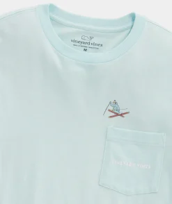 Tees<Vineyard Vines Ski Jump Long-Sleeve Pocket Tee Island Paradise