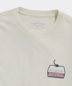 Tees<Vineyard Vines Ski Lift Logo Box Long-Sleeve Tee Marshmallow