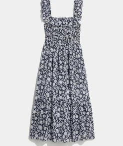 Dresses & Skirts<Vineyard Vines Smocked Midi Dress Ivy Floral - Navy v2