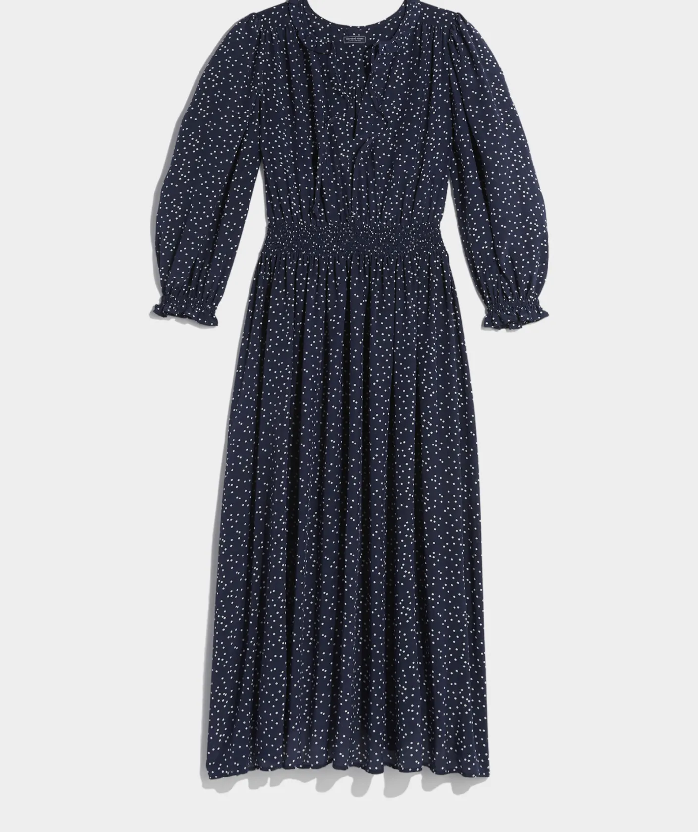 Dresses & Skirts<Vineyard Vines Smocked Waist Maxi Dress Scattered Dot - Navy