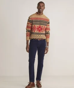 Sweaters<Vineyard Vines Snowflake Rollneck Sweater Camel Heather