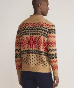 Sweaters<Vineyard Vines Snowflake Rollneck Sweater Camel Heather