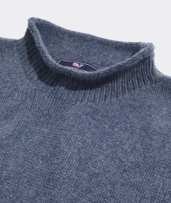 Sweaters<Vineyard Vines Solid Rollneck Sweater Blue Moon