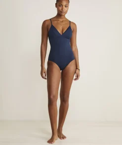 Swim & Cover-Ups<Vineyard Vines Square Neck One-Piece Multi Chappy - Navy