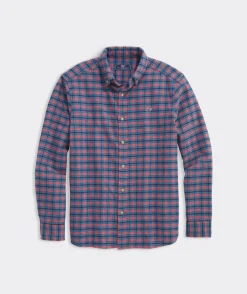 Button-Down Shirts<Vineyard Vines Stretch Flannel Check Shirt Chk Sailors Red