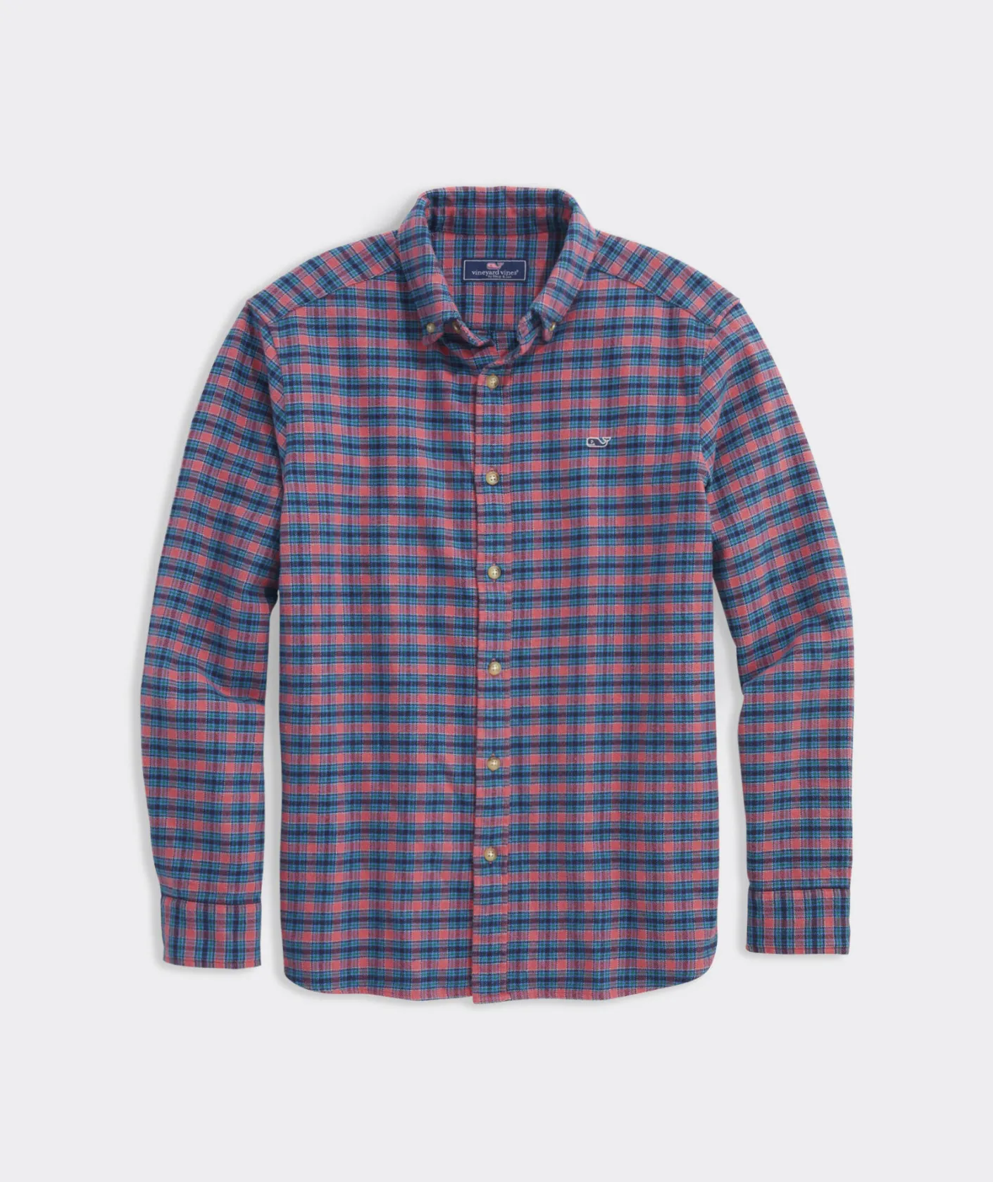 Button-Down Shirts<Vineyard Vines Stretch Flannel Check Shirt Chk Sailors Red