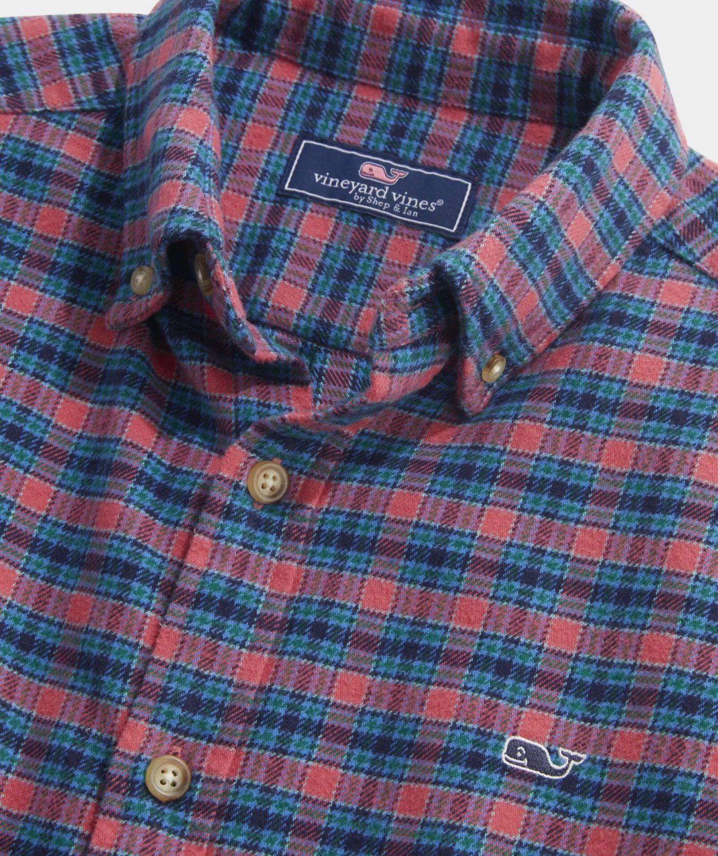 Button-Down Shirts<Vineyard Vines Stretch Flannel Check Shirt Chk Sailors Red