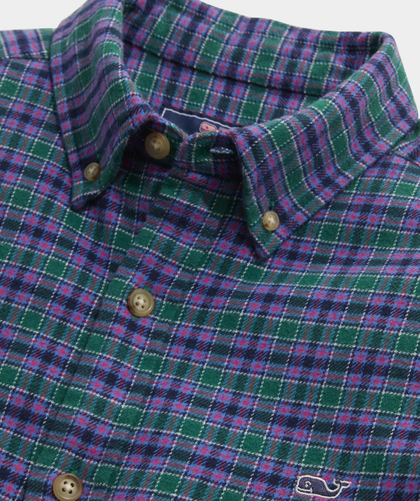 Button-Down Shirts<Vineyard Vines Stretch Flannel Check Shirt Chk Turf Green