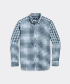 Button-Down Shirts<Vineyard Vines Stretch Flannel Check Shirt Larkspur