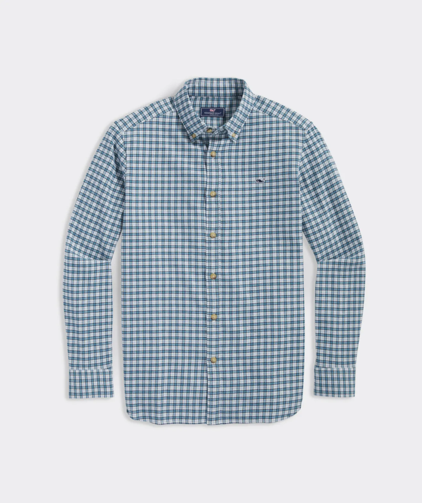 Button-Down Shirts<Vineyard Vines Stretch Flannel Check Shirt Larkspur
