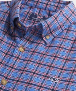 Button-Down Shirts<Vineyard Vines Stretch Flannel Check Shirt Chk Hull Blue
