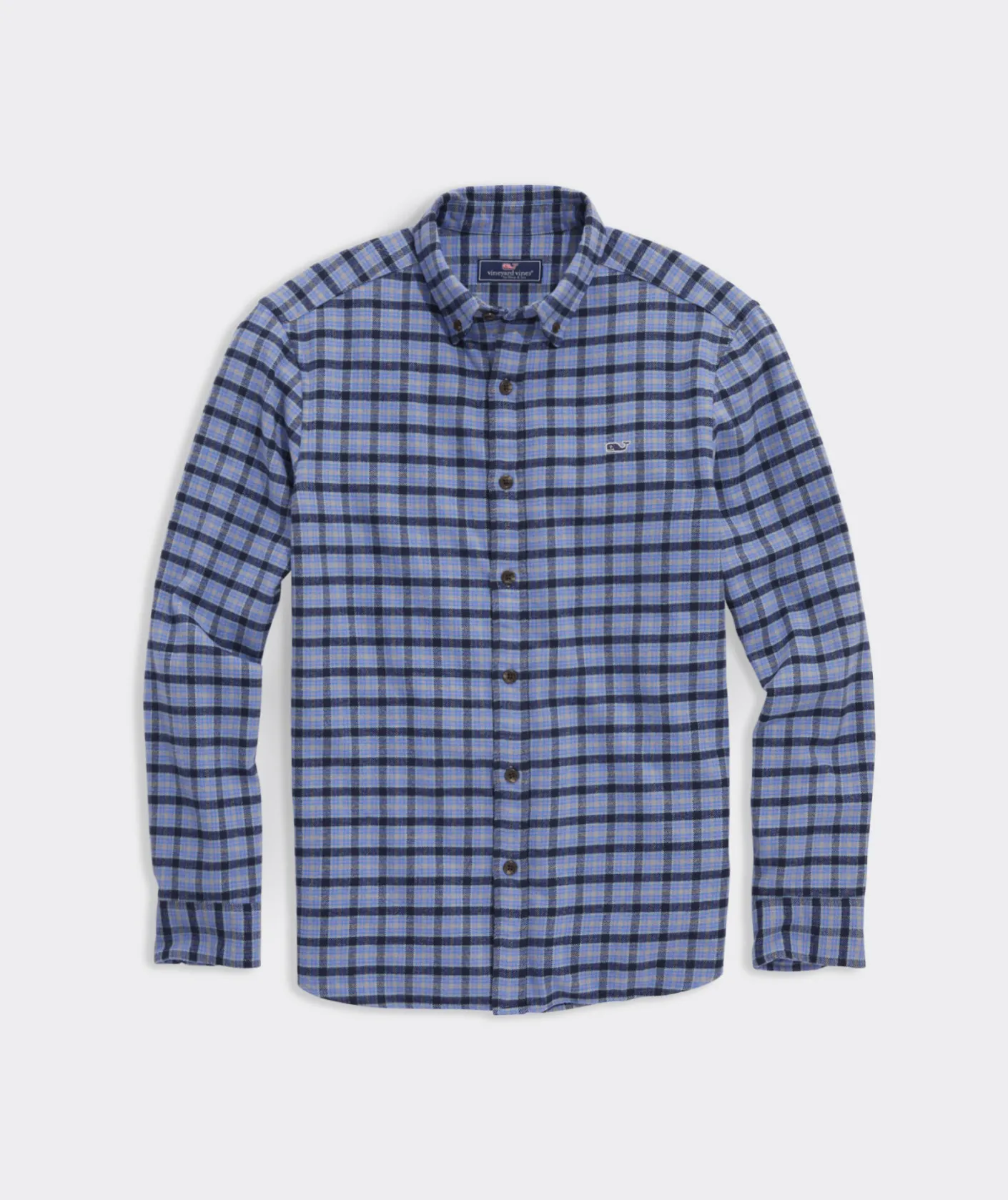 Button-Down Shirts<Vineyard Vines Stretch Flannel Check Shirt Chk Nautical Navy