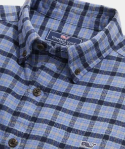 Button-Down Shirts<Vineyard Vines Stretch Flannel Check Shirt Chk Nautical Navy