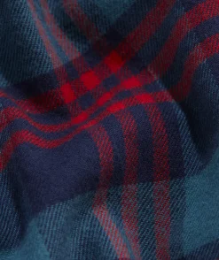 Button-Down Shirts<Vineyard Vines Stretch Flannel Plaid Shirt Blue Coral