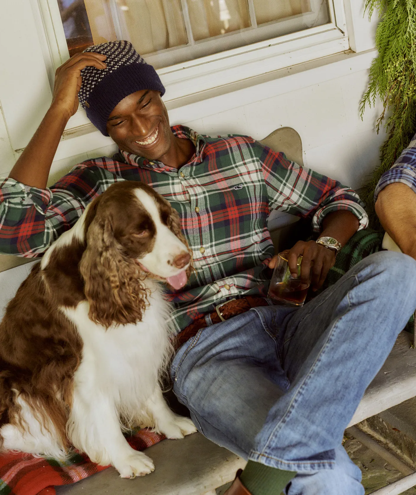 Button-Down Shirts<Vineyard Vines Stretch Flannel Tartan Shirt Charleston Green