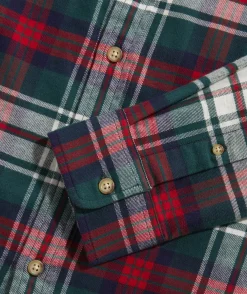 Button-Down Shirts<Vineyard Vines Stretch Flannel Tartan Shirt Charleston Green