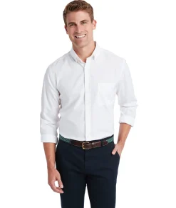 Button-Down Shirts<Vineyard Vines Stretch Poplin Solid Shirt White Cap