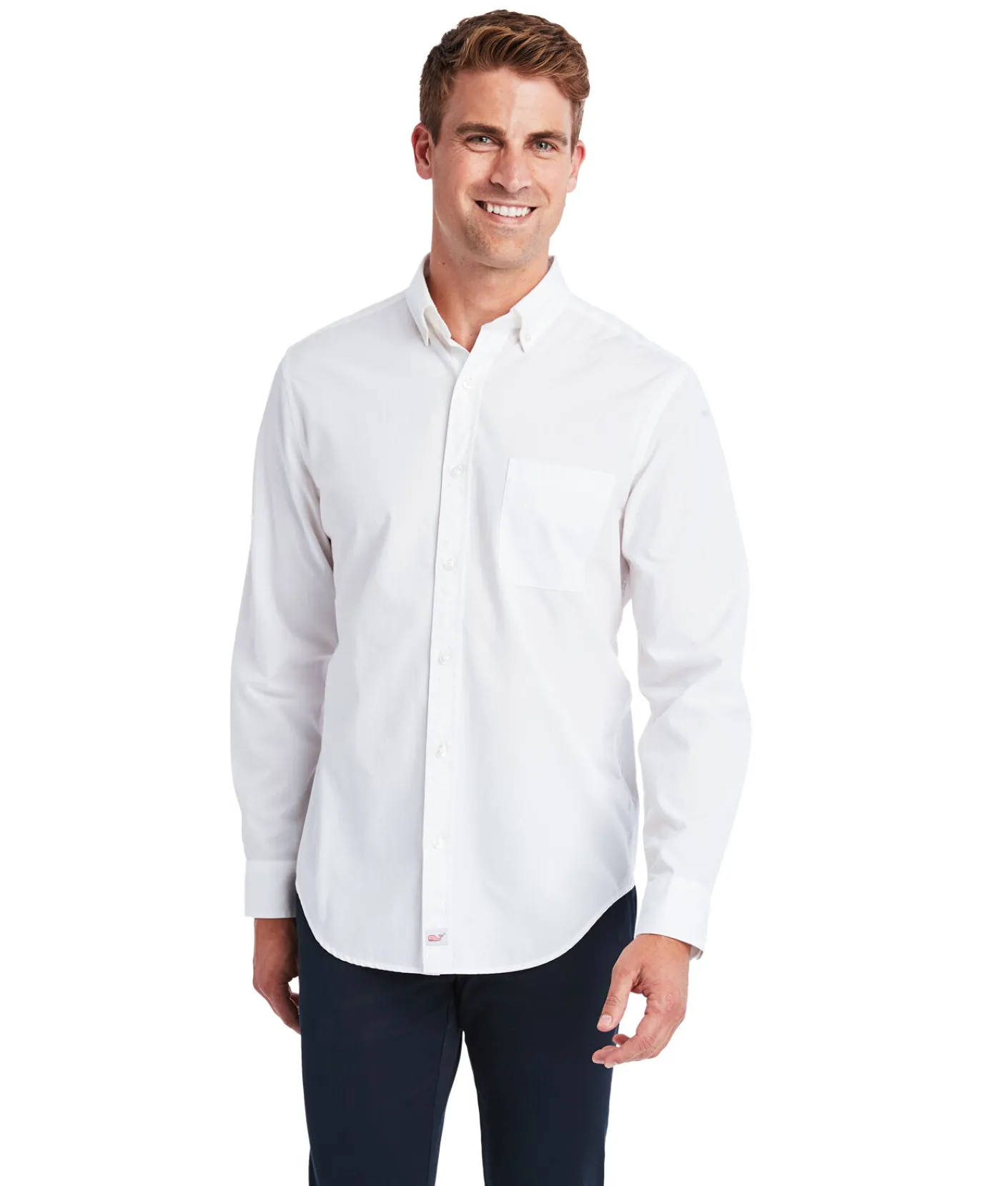 Button-Down Shirts<Vineyard Vines Stretch Poplin Solid Shirt White Cap