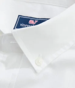 Button-Down Shirts<Vineyard Vines Stretch Poplin Solid Shirt White Cap