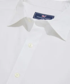 Button-Down Shirts<Vineyard Vines Stretch Poplin Solid Spread Collar Shirt White Cap