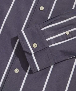 Button-Down Shirts<Vineyard Vines Stretch Poplin Stripe Spread Collar Shirt Naut Navy STP