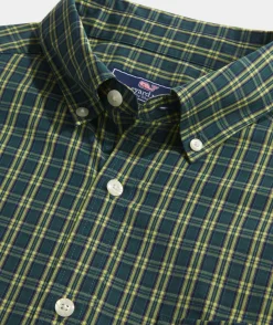 Button-Down Shirts<Vineyard Vines Stretch Poplin Tartan Shirt R St Chtn Green