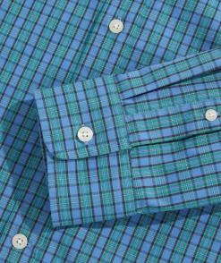 Button-Down Shirts<Vineyard Vines Stretch Poplin Tartan Shirt R St Micro Hull Blue
