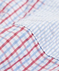 Button-Down Shirts<Vineyard Vines Stretch Seersucker Mixed Shirt Sailors Red