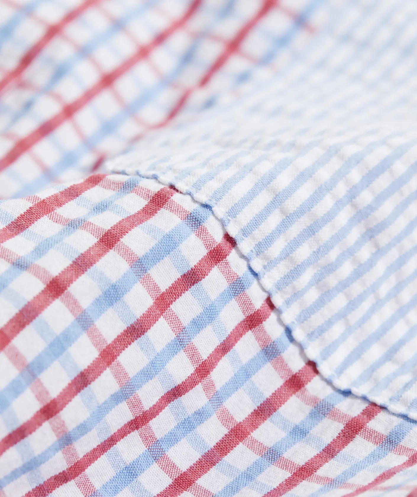 Button-Down Shirts<Vineyard Vines Stretch Seersucker Mixed Shirt Sailors Red