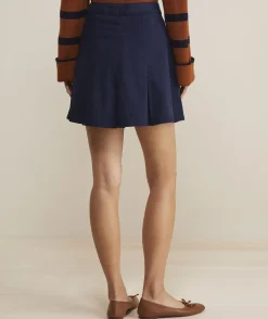 Dresses & Skirts<Vineyard Vines Stretch Twill Pleated Mini Skirt Nautical Navy