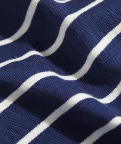 Tees<Vineyard Vines Striped Jamestown Funnel-Neck Tee HS - Marsh/Coastline