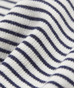 Tees<Vineyard Vines Striped Jamestown Mockneck Tee H.Stripe-White/Navy