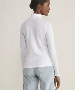 Tees<Vineyard Vines Striped Pima Cotton Turtleneck Stripe- Marsh/Almond