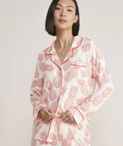Pajamas|Pants & Denim<Vineyard Vines Super-Soft Printed Knit Pajama Set Tiny Tree-Red Velvet