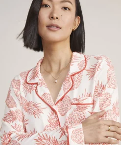 Pajamas|Pants & Denim<Vineyard Vines Super-Soft Printed Knit Pajama Set Tiny Tree-Red Velvet