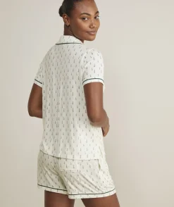 Pajamas<Vineyard Vines Super-Soft Printed Knit Pajama Short Set Pineapple - Aqua