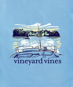 Mens|Tees<Vineyard Vines Surfboard Fin Short-Sleeve Dunes Tee Cayman Heather