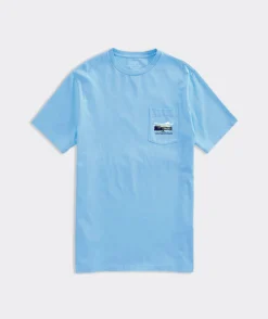 Mens|Tees<Vineyard Vines Surfboard Fin Short-Sleeve Dunes Tee Cayman Heather
