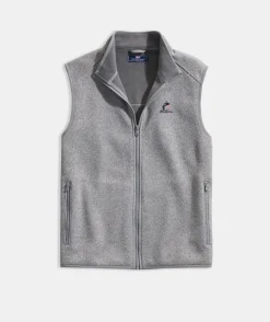 Texas Rangers<Vineyard Vines Texas Rangers Mountain Sweater Fleece Vest Grey Heather