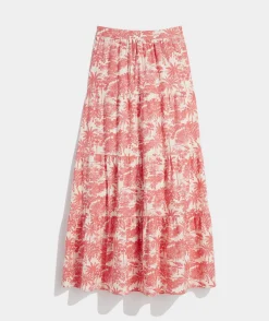 Dresses & Skirts<Vineyard Vines Tiered Maxi Skirt Toile - Rum Runner