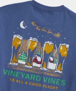 Tees<Vineyard Vines To All a Good Flight Short-Sleeve Tee Moonshine