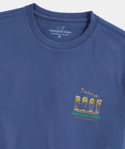 Tees<Vineyard Vines To All a Good Flight Short-Sleeve Tee Moonshine