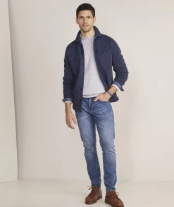 Jackets & Vests<Vineyard Vines Twill Wool Shirt Jacket Nautical Navy