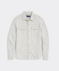 Jackets & Vests<Vineyard Vines Twill Wool Shirt Jacket Marshmallow